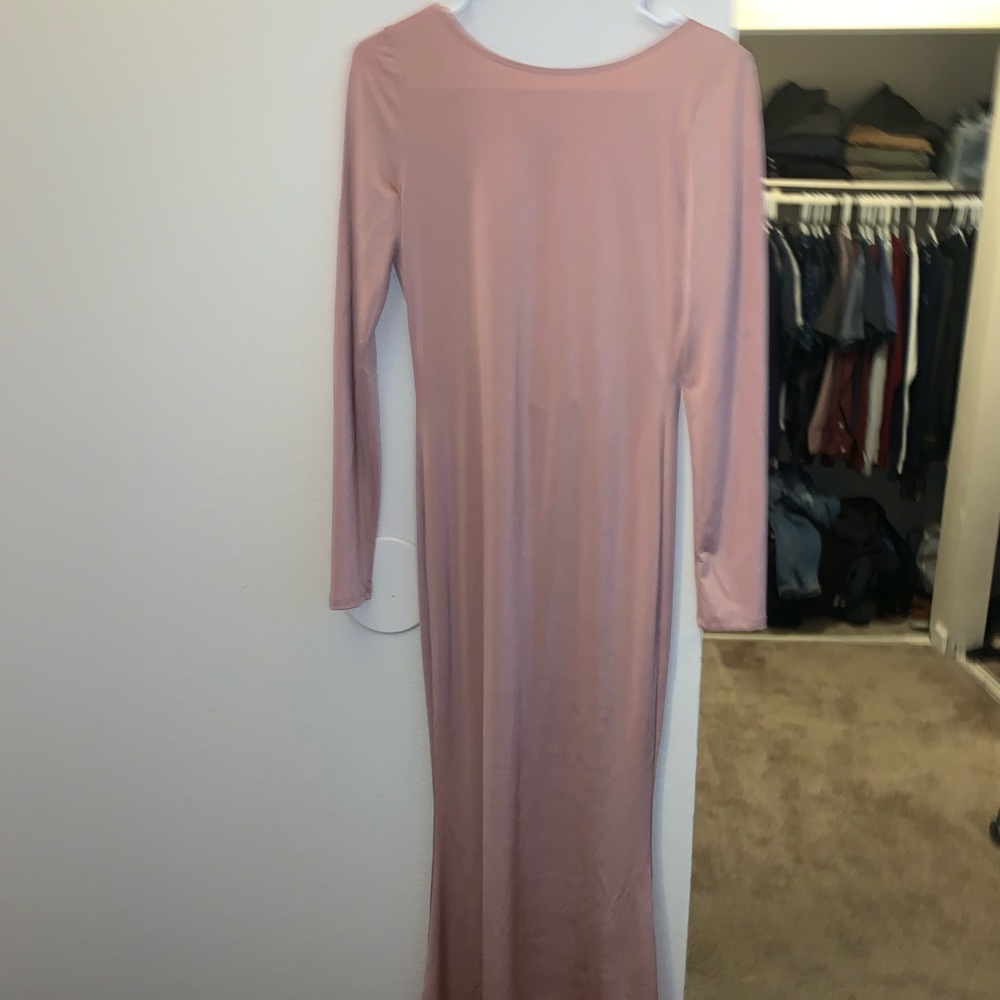 Long elegant pink dress